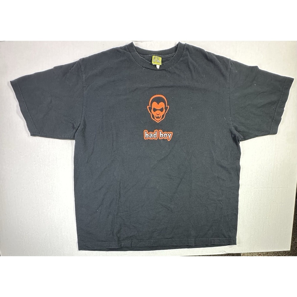 Bad Boy Black T-Shirt XL Streetwear Halloween Its The Thing Orange Dracula VTG
